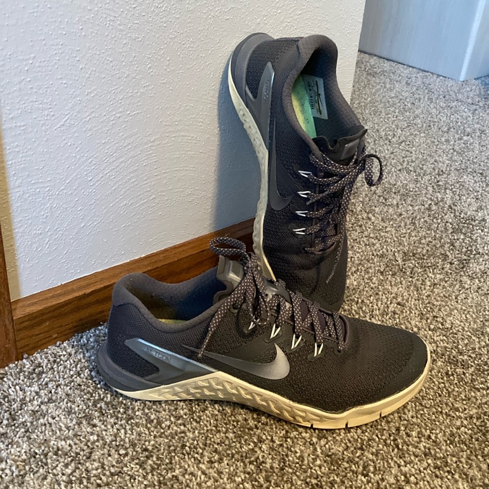Gray Nike metcons